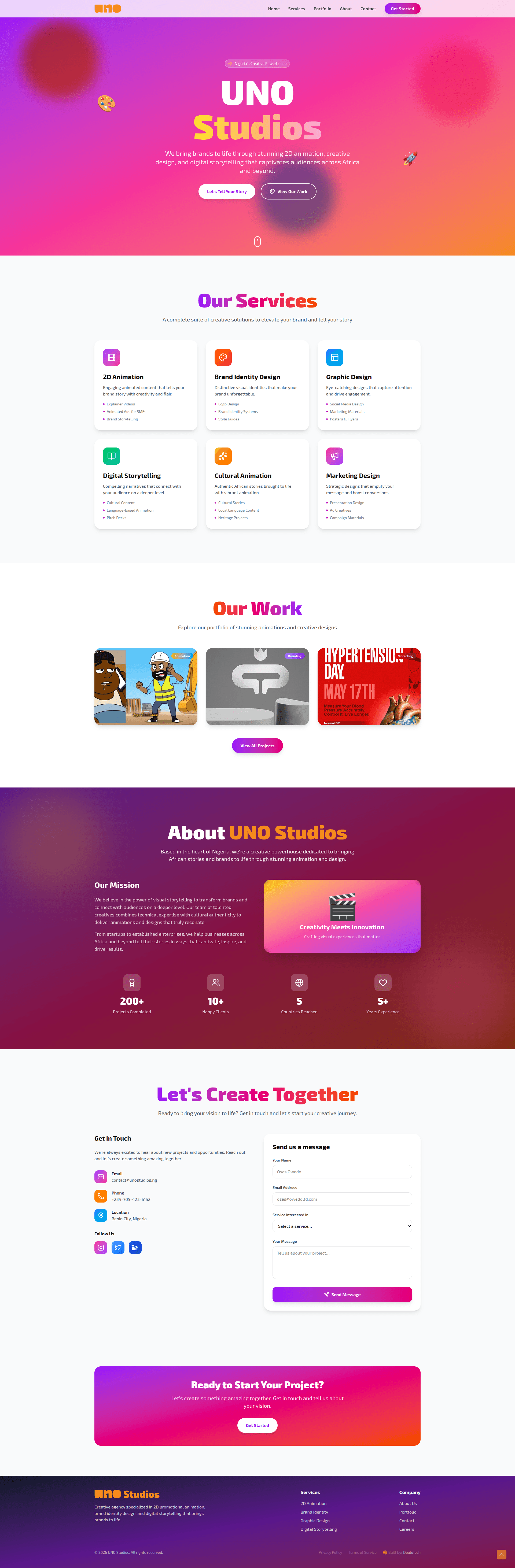 UNO Studios Creative Platform